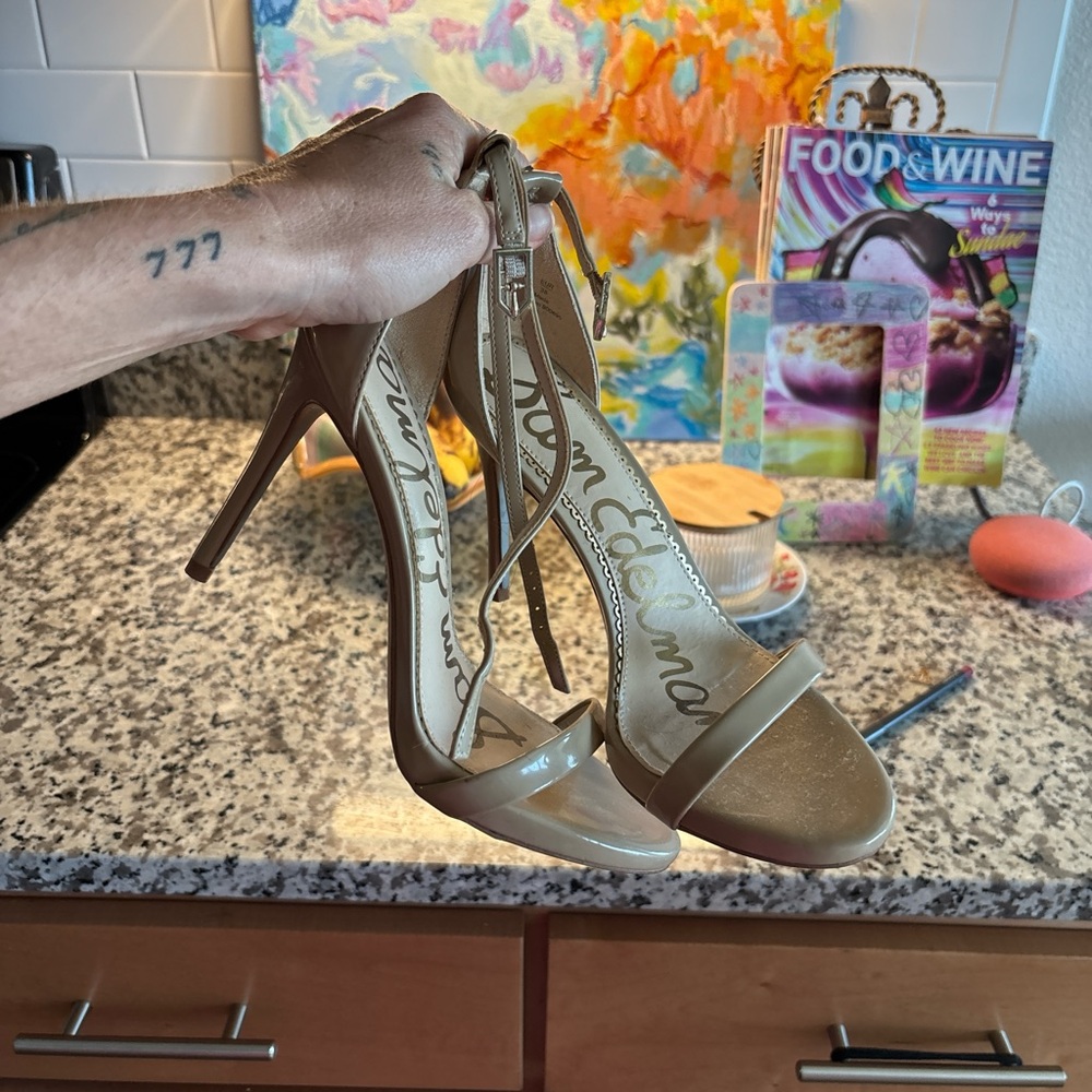 Sam Edelman Strappy Tan Heels